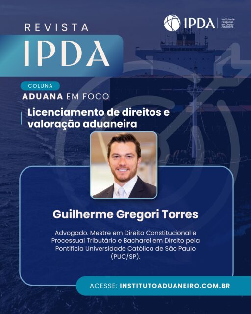 Já está disponível o novo artigo da Coluna Aduana em Foco do IPDA!📝 Tema: Licenciamento de direitos e valoração aduaneiraNo artigo, Guilherme Gregori Torres aborda uma das questões mais relevantes da valoração aduaneira: a inclusão de royalties e direitos de licença no valor aduaneiro das mercadorias importadas.O texto analisa em que situações esses valores podem compor a base de cálculo do Imposto de Importação, à luz do Acordo de Valoração Aduaneira (AVA), do Regulamento Aduaneiro e das normas da Receita Federal do Brasil.Guilherme Gregori Torres — Advogado. Mestre em Direito Constitucional e Processual Tributário e Bacharel em Direito pela Pontifícia Universidade Católica de São Paulo (PUC/SP).O artigo completo está disponível em institutoaduaneiro.com.br — link na bio.
Confira também nos destaques.